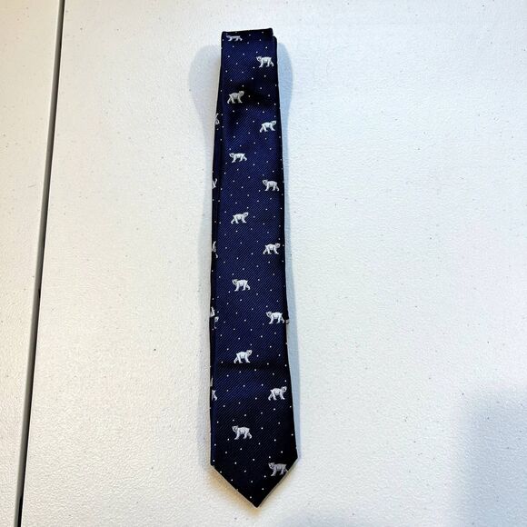 NWT Nordstrom Silk Matching Adult Child Ties Winter Holiday Polar Bear - Picture 2 of 9